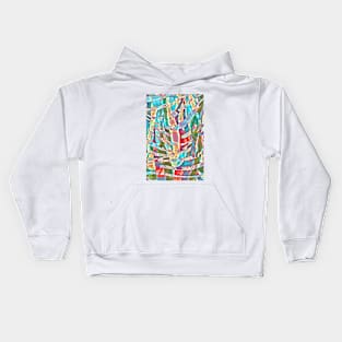 Primary colored abstract print Kids Hoodie